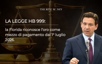 Florida riconosce l’oro come mezzo di pagamento dal 1° luglio 2026